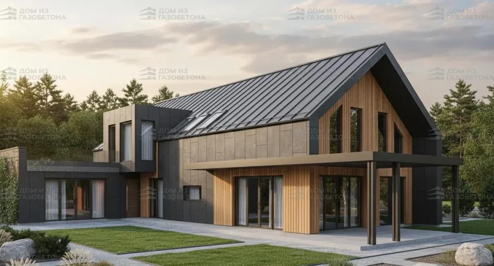 Проект Двухэтажный дом 16 на 26, 313 м2