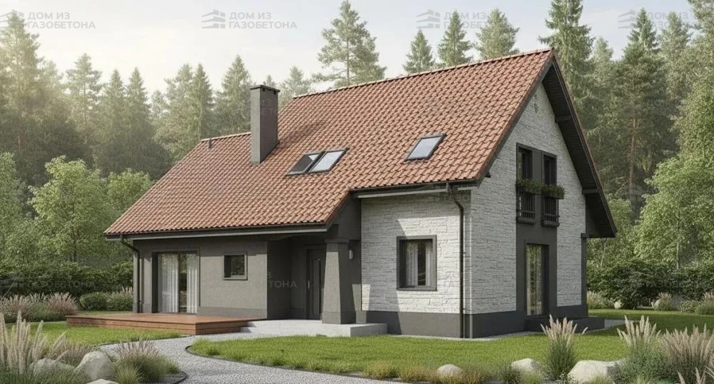 Проект Двухэтажный дом 14 на 10, 163 м2