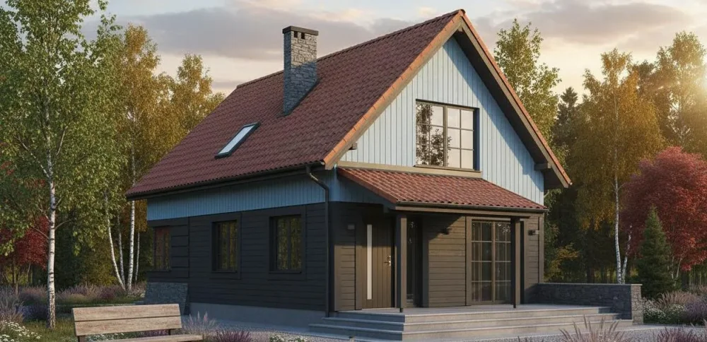 Проект Двухэтажный дом 7 на 12, 92 м2