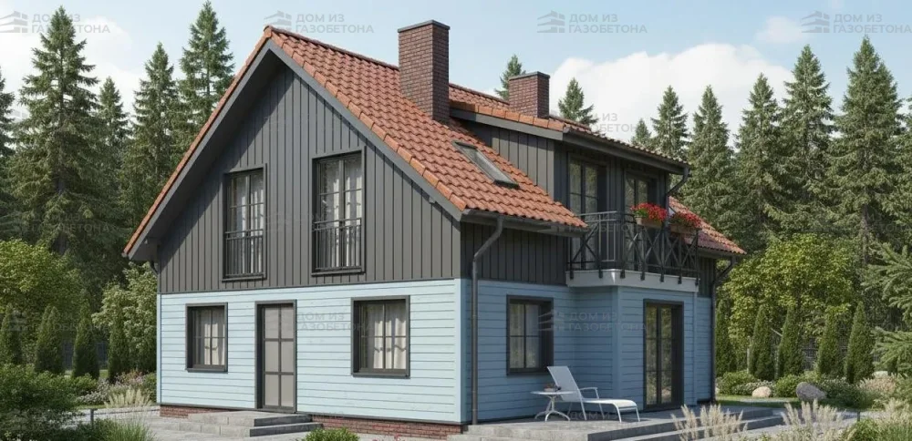 Проект Двухэтажный дом 13 на 14, 195 м2