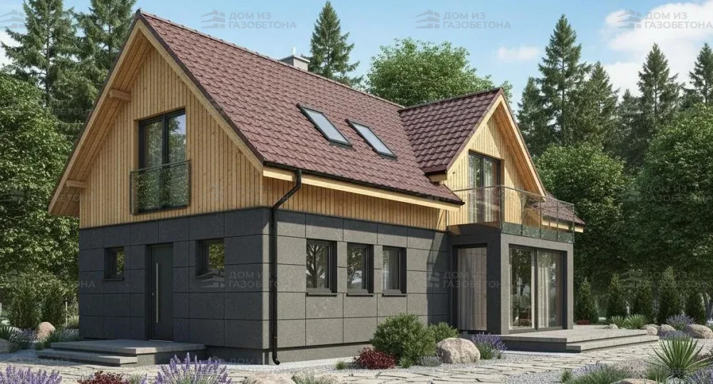 Проект Двухэтажный дом 13 на 9, 141 м2