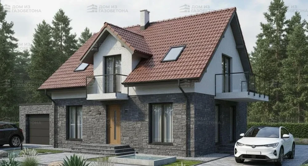 Проект Двухэтажный дом 9 на 10, 137 м2