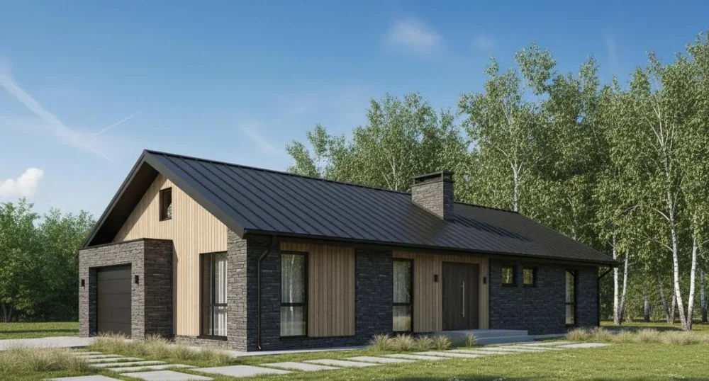 Проект Одноэтажный дом 21 на 11, 164 м2