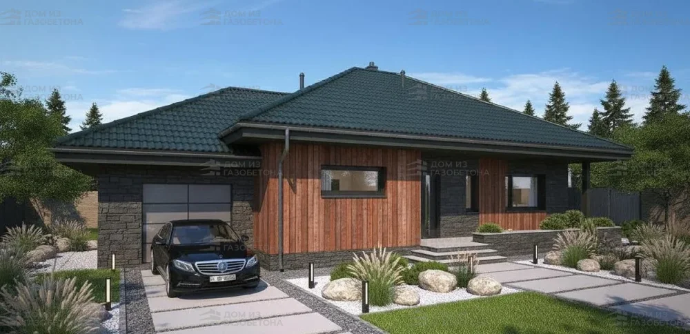 Проект Одноэтажный дом 17 на 12, 127 м2