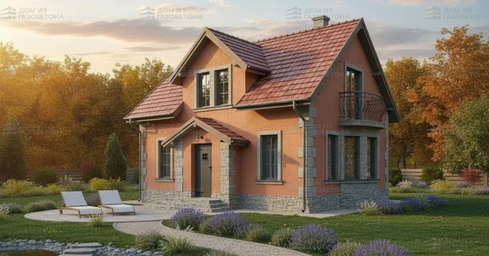 Проект Двухэтажный дом 10 на 12, 133 м2