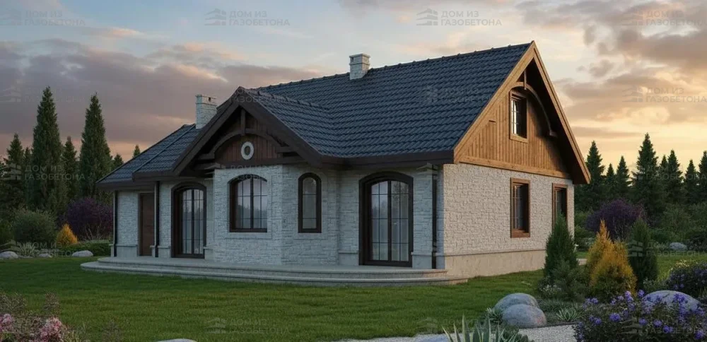 Проект Одноэтажный дом 12 на 11, 106 м2