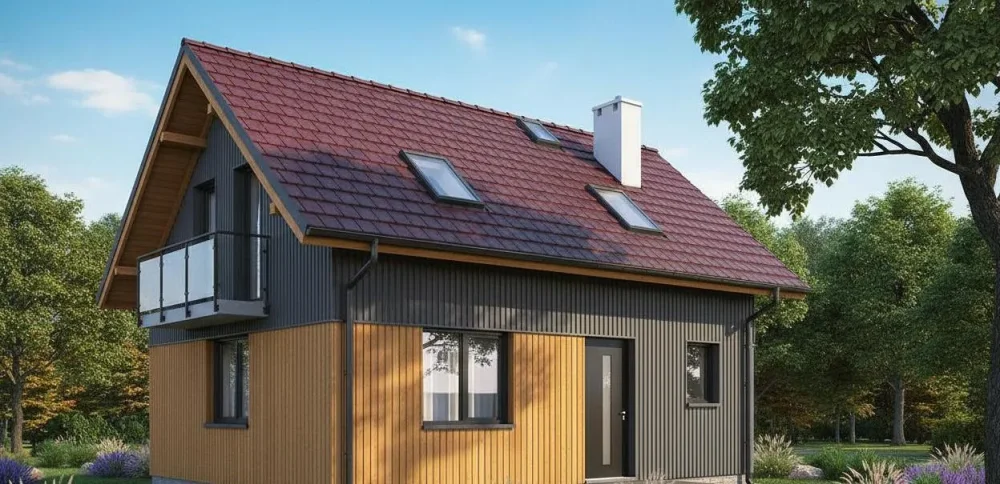 Проект Двухэтажный дом 9 на 7, 89 м2