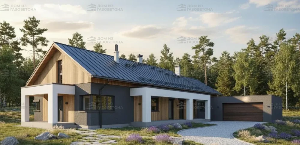 Проект Одноэтажный дом 18 на 11, 199 м2