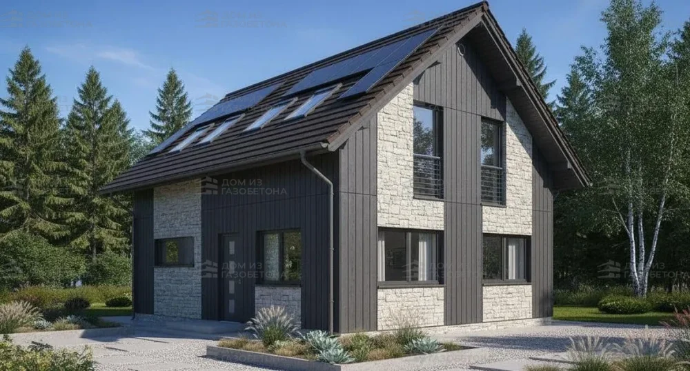 Проект Двухэтажный дом 11 на 12, 153 м2