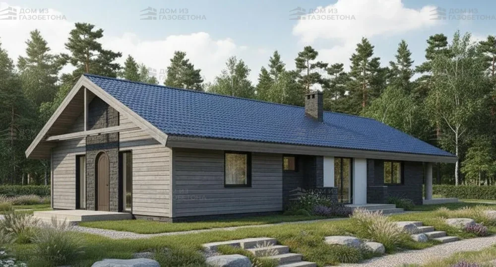 Проект Одноэтажный дом 30 на 17, 222 м2